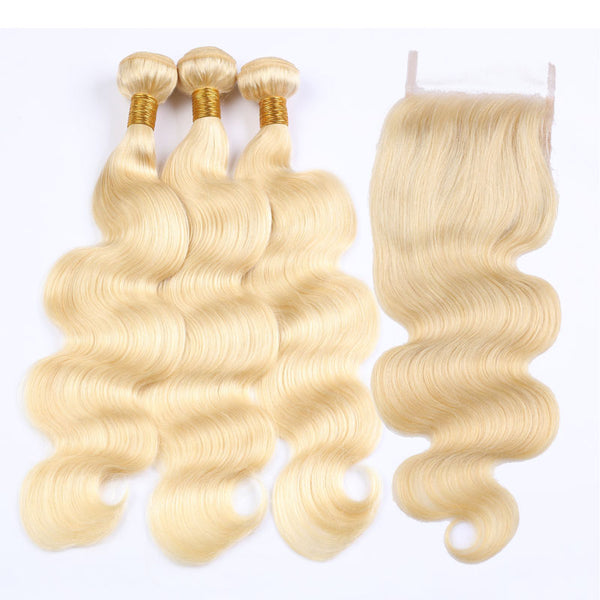 Eilice Hair Body Wave Human Hair Bundles 12inch Body Wave 4 Bundles Unprocessed Virgin Brazilian Hair Weave Bundles 613 Color On Sale