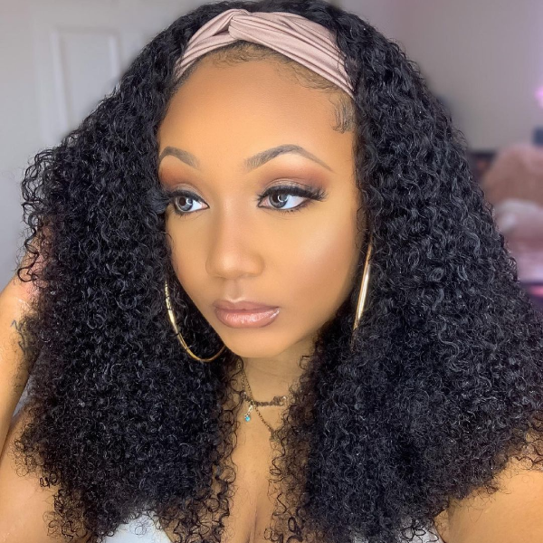 22inches Jerry Curl Affordable Headband Wig (Get Free Trendy Headband)