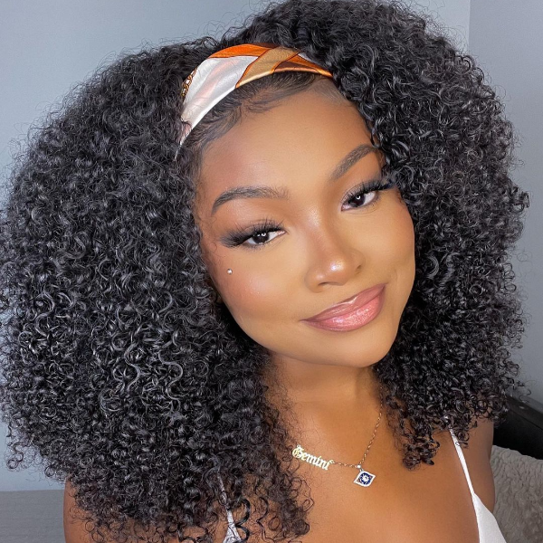 24inches Jerry Curl Affordable Headband Wig (Get Free Trendy Headband)