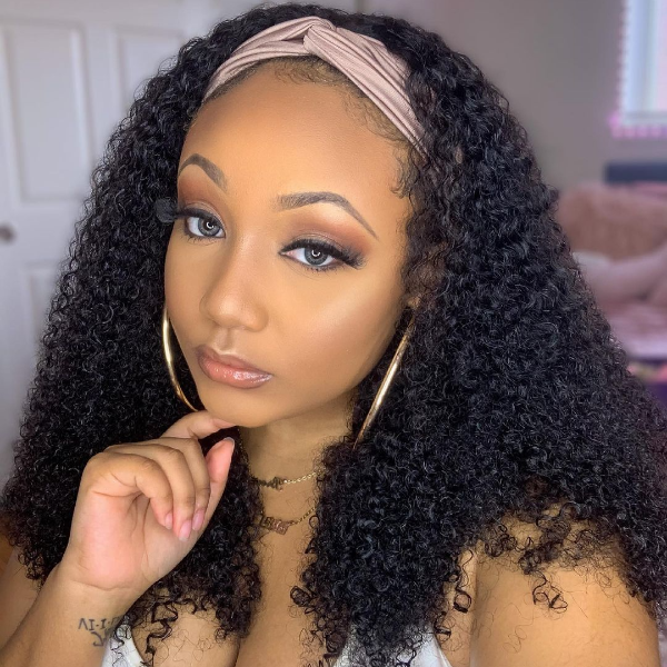 22inches Jerry Curl Affordable Headband Wig (Get Free Trendy Headband)