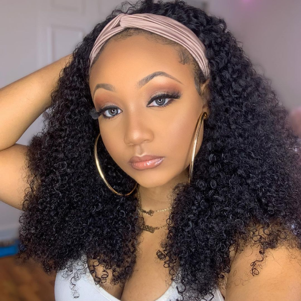 22inches Jerry Curl Affordable Headband Wig (Get Free Trendy Headband)