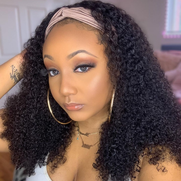 22inches Jerry Curl Affordable Headband Wig (Get Free Trendy Headband)