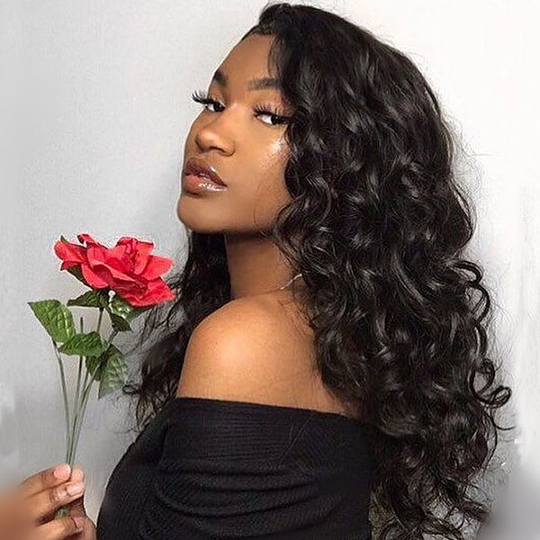 GORGEOUS 18INCH 13*4 LACE GLUELESS LOOSE WAVE LACE WIG