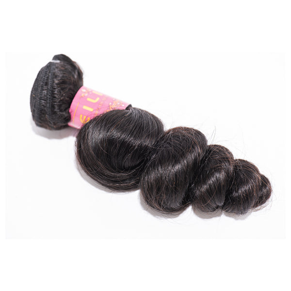 10-30 INCHES NATURAL BLACK LOOSE WAVE BUNDLES PIECE