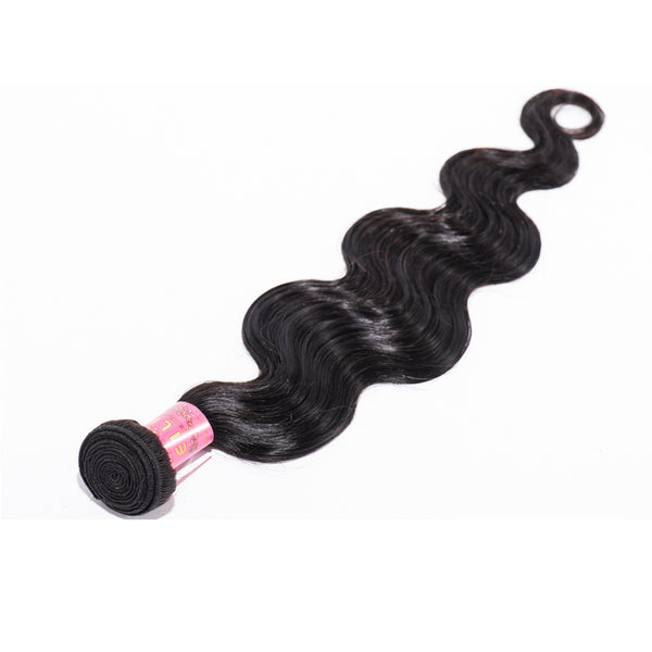 10-30 INCHES NATURAL BLACK BODY WAVY HAIR BUNDLE PIECE