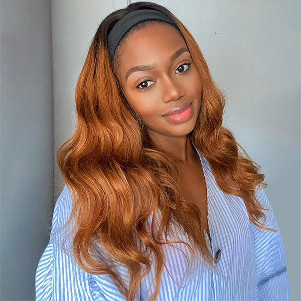 1B/30 Ombre Brown Color Headband Wig | Throw On & Go