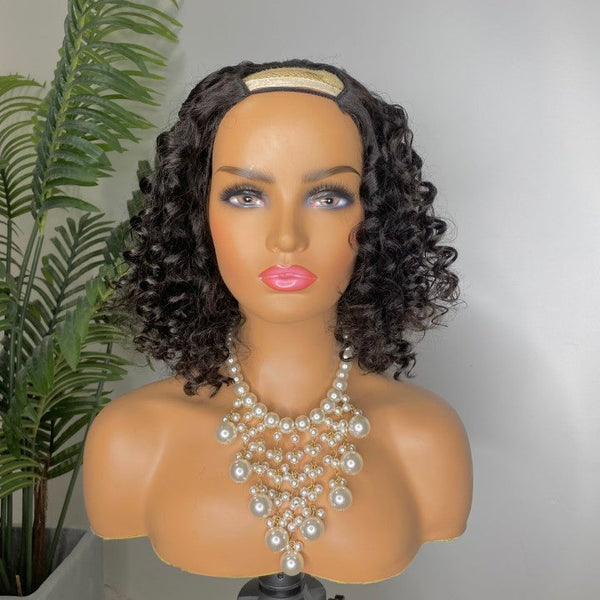 Special Sales Deep Wave U Part Wig Quick & Easy Affordable Curly Wig (Get Free Clip In Set)