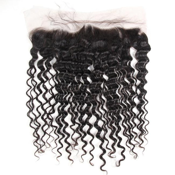 1Pc Deep Wave Pre Plucked Lace Frontal