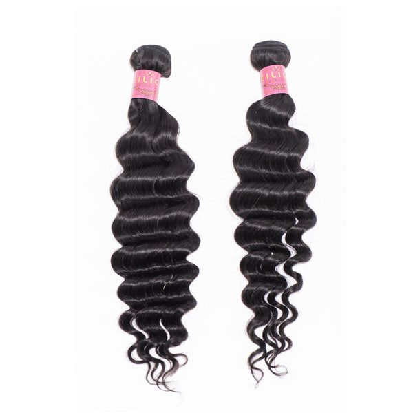 10-30 INCHES NATURAL BLACK DEEP WAVE HAIR BUNDLE PIECE