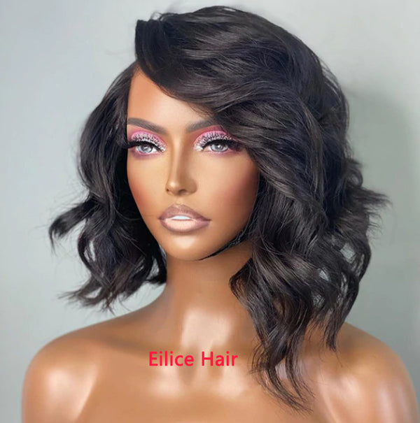 5X5 LACE GORGEOUS ASYMMETRIC LOOSE WAVE SIDE PART WIG