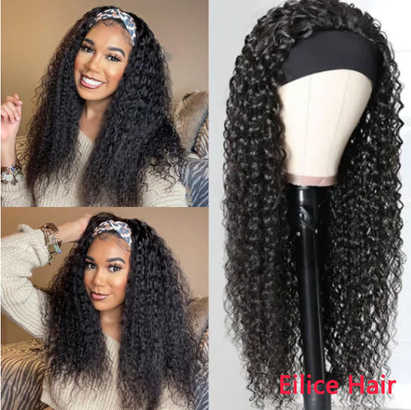 14-20INCHES WET AND WAVY AFFORDABLE HEADBAND WIG NATURAL COLOR