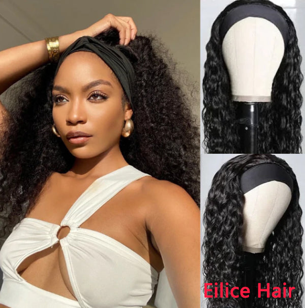 14-20INCHES WET AND WAVY AFFORDABLE HEADBAND WIG NATURAL COLOR