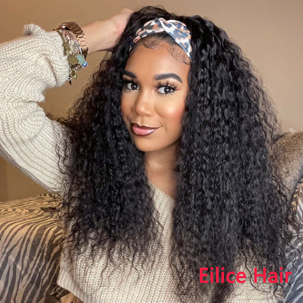 14-20INCHES WET AND WAVY AFFORDABLE HEADBAND WIG NATURAL COLOR