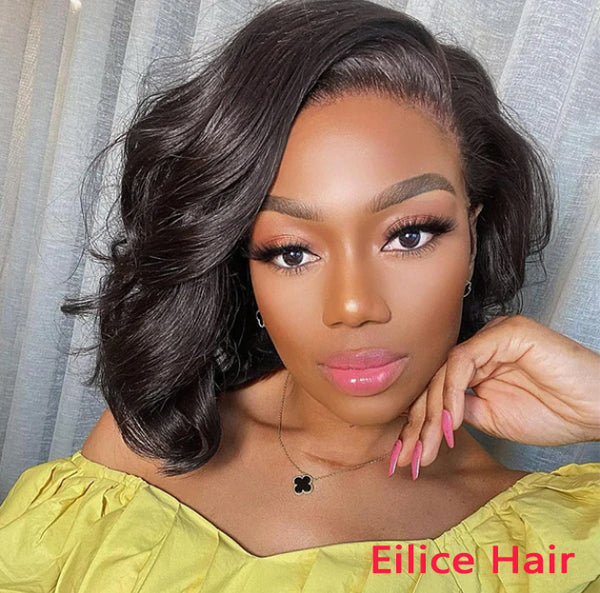 EILICE HAIR 12 INCHES BODY WAVE SHORT COMPACT 13X4 LACE FRONTAL WIG | GORGEOUS CURLS