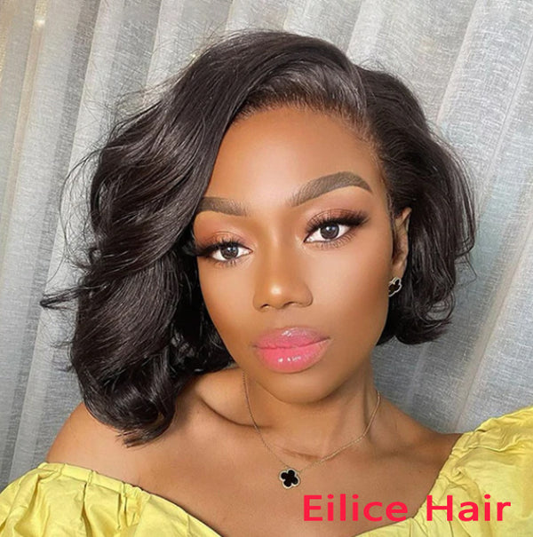 EILICE HAIR 12 INCHES BODY WAVE SHORT COMPACT 13X4 LACE FRONTAL WIG | GORGEOUS CURLS