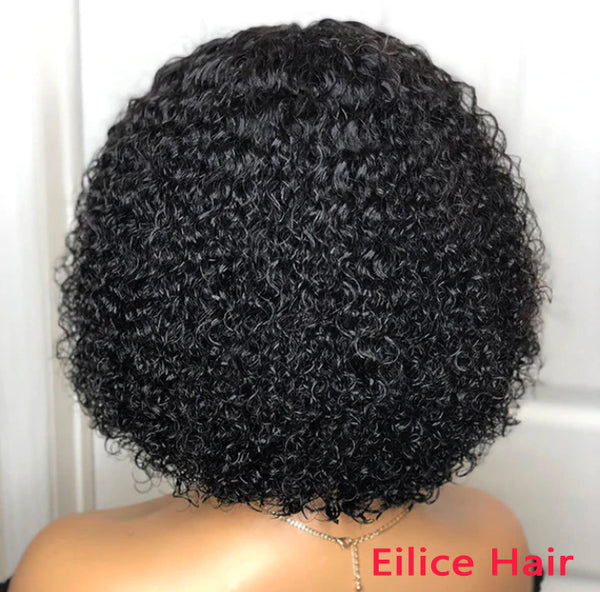 12-30 INCHES 4X4 LACE 180% Density CELEBRITY STYLE SMALL KINKY CURL LACE CLOSURE WIG