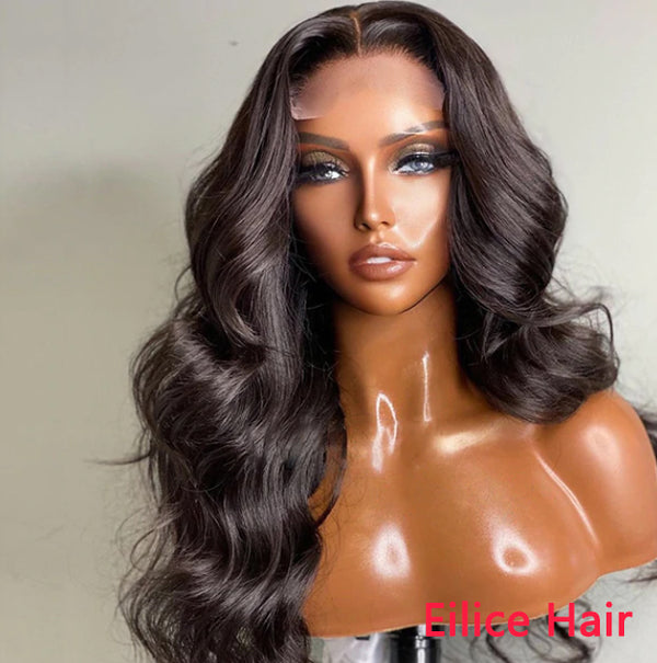 10-30 INCHES BODY WAVE GLUELESS BREATHABLE LACE CLOSURE WIG