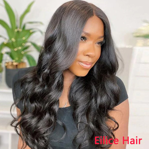 10-30 INCHES BODY WAVE GLUELESS BREATHABLE LACE CLOSURE WIG