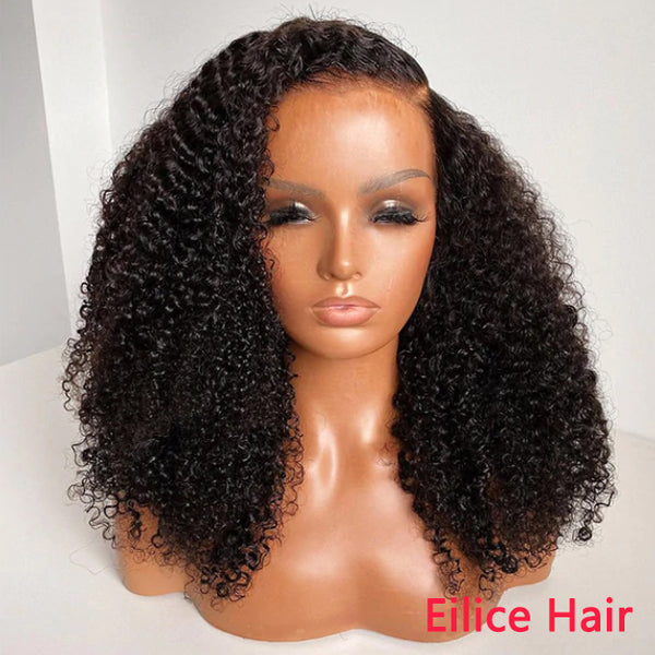 14-30 INCHES AFRO CURLY UNDETECTABLE INVISIBLE LACE GLUELESS FRONTAL LACE WIG | REAL HD LACE