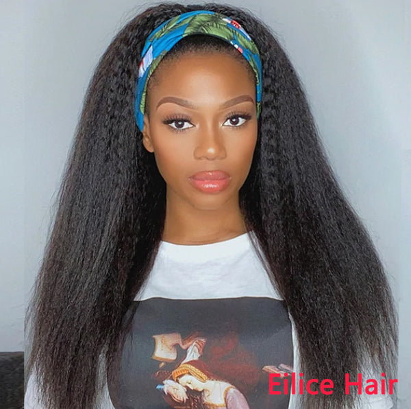 KINKY STRAIGHT AFFORDABLE HEADBAND WIG