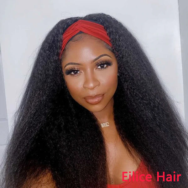 KINKY STRAIGHT AFFORDABLE HEADBAND WIG