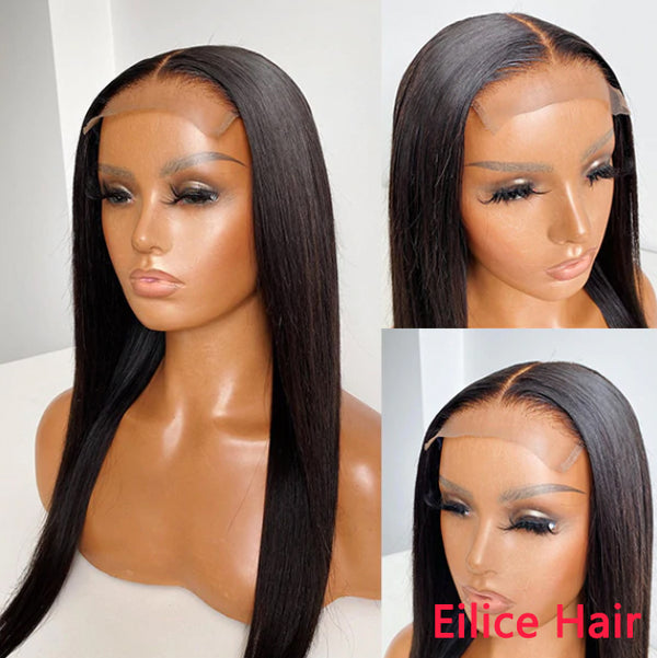 SILKY STRAIGHT 5X5 REAL HD LACE UNDETECTABLE INVISIBLE LACE GLUELESS CLOSURE LACE WIG