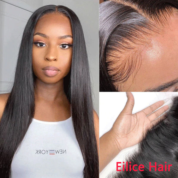 SILKY STRAIGHT 5X5 REAL HD LACE UNDETECTABLE INVISIBLE LACE GLUELESS CLOSURE LACE WIG