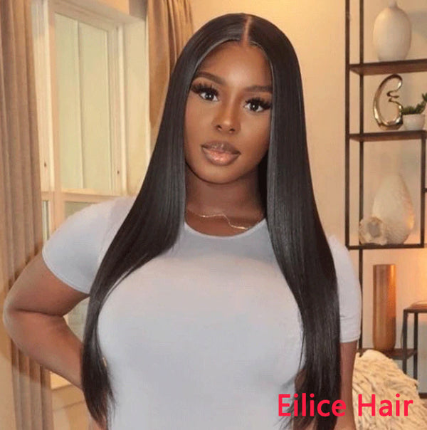 SILKY STRAIGHT 5X5 REAL HD LACE UNDETECTABLE INVISIBLE LACE GLUELESS CLOSURE LACE WIG