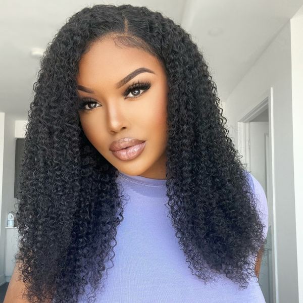 Afro Curly Undetectable Invisible Lace Glueless Frontal Lace Wig | Real HD Lace