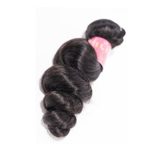 10-30 INCHES NATURAL BLACK LOOSE WAVE BUNDLES PIECE