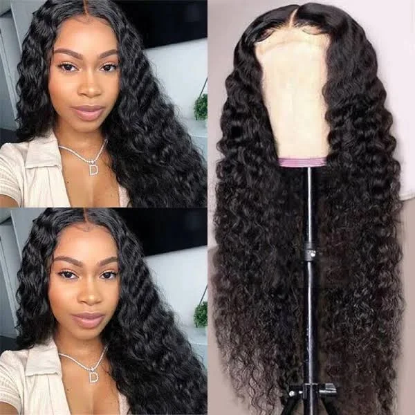 Deep Wave Glueless Breathable Lace Closure Wig