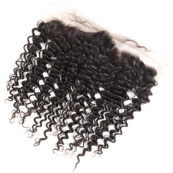 1Pc Deep Wave Pre Plucked Lace Frontal