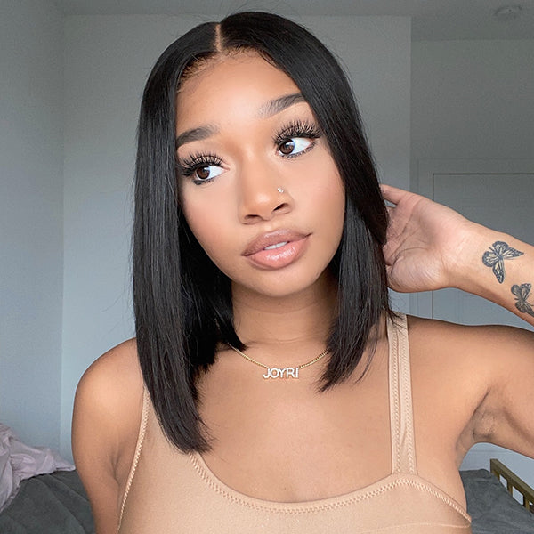 Bob Wig Human Hair Closure Wig Silky Blunt Cut | Upgraded 2.0