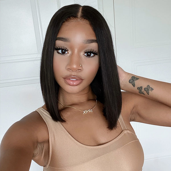 Bob Wig Human Hair Closure Wig Silky Blunt Cut | Upgraded 2.0