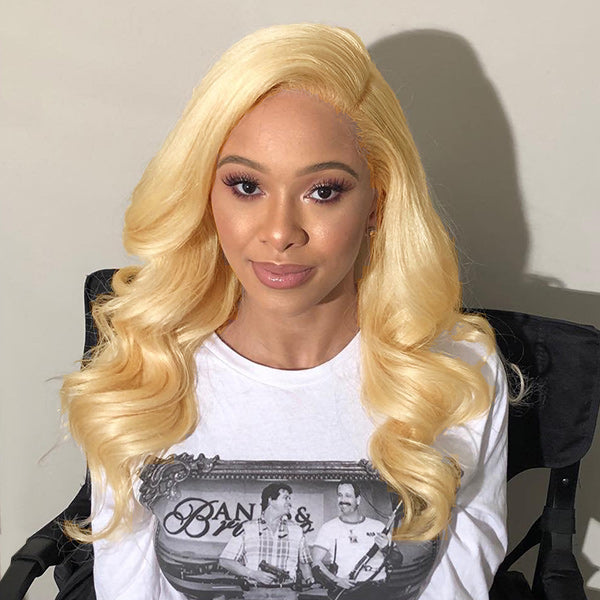 Blonde #613 Human Hair Frontal Lace Wig