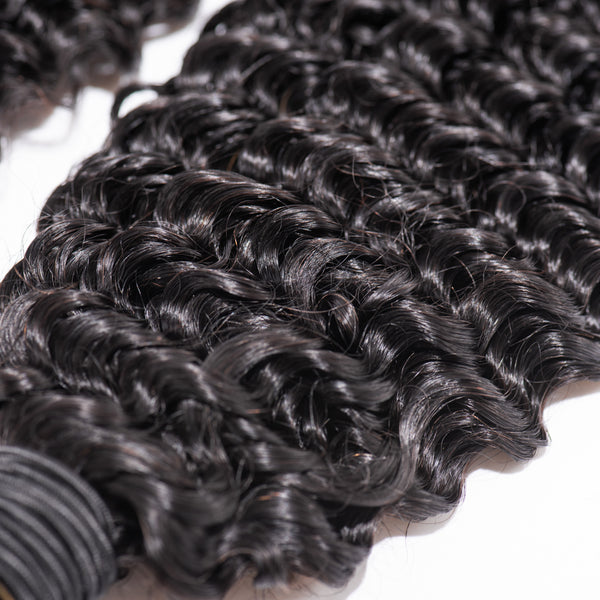 10-30 INCHES NATURAL BLACK KINKY CURLY BUNDLE PIECE