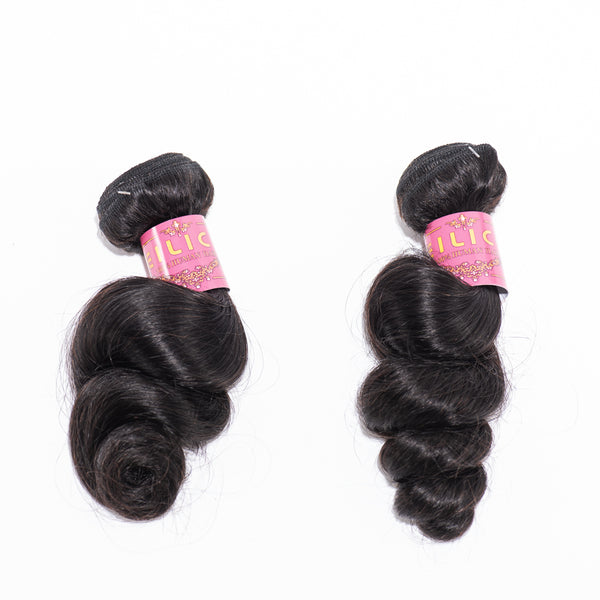 10-30 INCHES NATURAL BLACK LOOSE WAVE BUNDLES PIECE