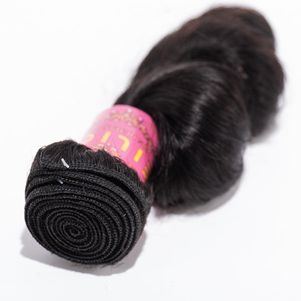 10-30 INCHES NATURAL BLACK LOOSE WAVE BUNDLES PIECE