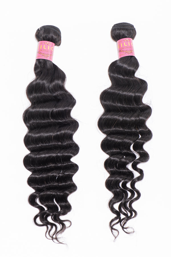 10-30 INCHES NATURAL BLACK DEEP WAVE HAIR BUNDLE PIECE