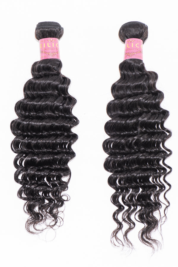 10-30 INCHES NATURAL BLACK DEEP CURLY HAIE BUNDLE PIECE