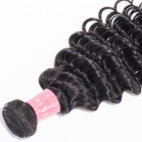 10-30 INCHES NATURAL BLACK DEEP CURLY HAIE BUNDLE PIECE