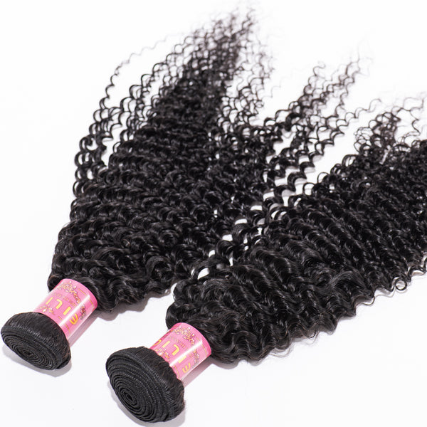 10-30 INCHES NATURAL BLACK KINKY CURLY BUNDLE PIECE