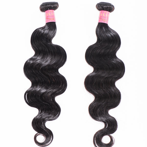 10-30 INCHES NATURAL BLACK BODY WAVY HAIR BUNDLE PIECE