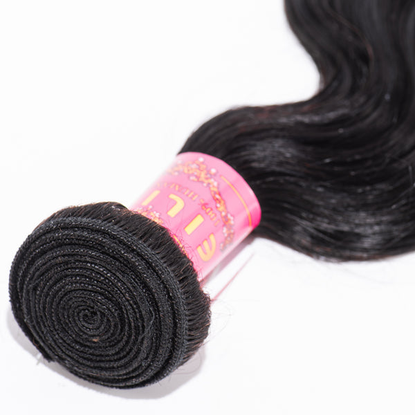 10-30 INCHES NATURAL BLACK BODY WAVY HAIR BUNDLE PIECE