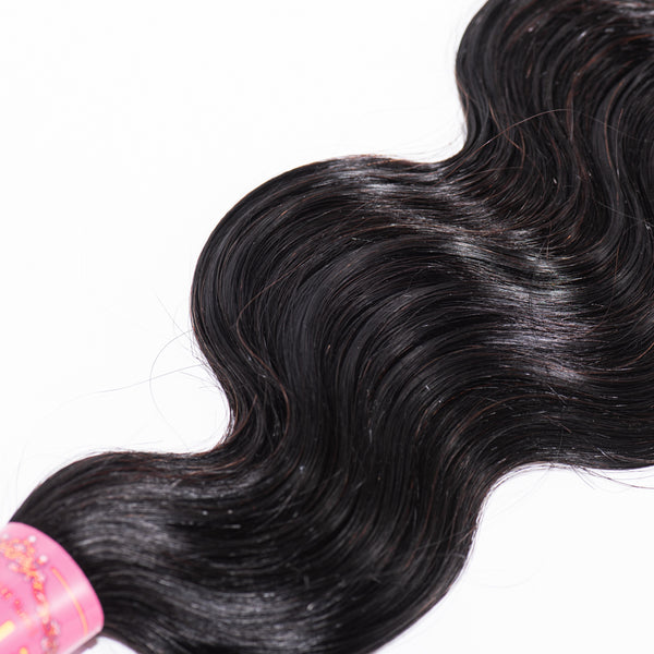 10-30 INCHES NATURAL BLACK BODY WAVY HAIR BUNDLE PIECE