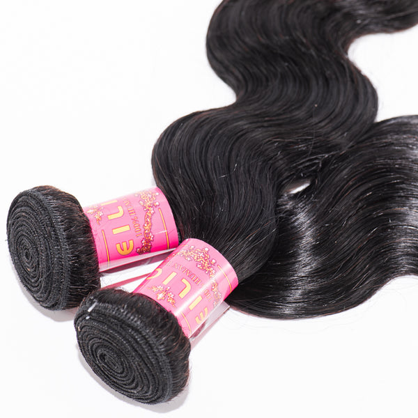 10-30 INCHES NATURAL BLACK BODY WAVY HAIR BUNDLE PIECE