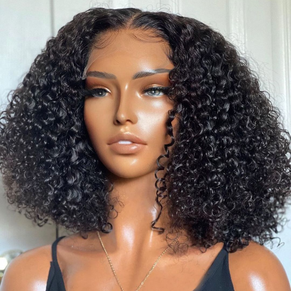 Kinky Curly Neck Length 5x5 Undetectable Lace Wig | Natural Hairline