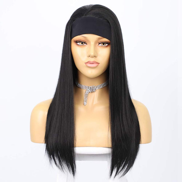 20 Inch Glueless Straight Lace Front Wigs Human Hair Pre Plucked 180% Density Straight Headband Lace Front Wigs