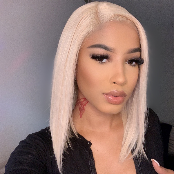 Blonde 613 Bob Wig Side Part T Part Simple Lace Wig