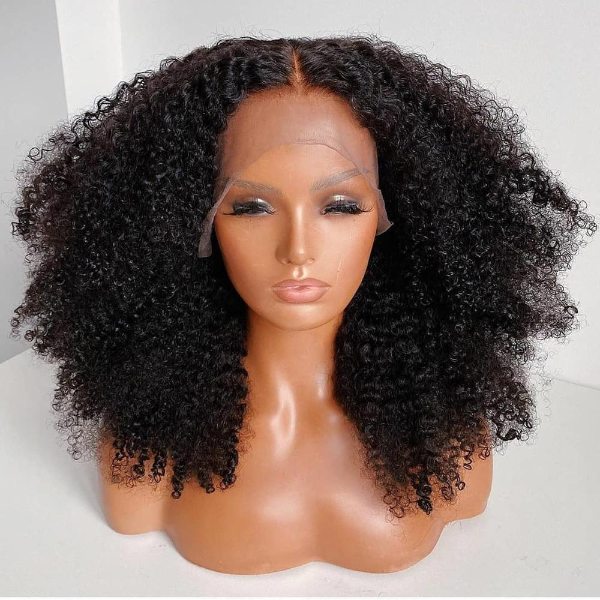 Afro Curly Undetectable Invisible Lace Glueless Frontal Lace Wig | Real HD Lace